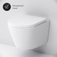 Унитаз подвесной AM.PM Sense 360х500х390мм, безободковый, с сиденьем микролифт C741701SC