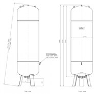 Гидроаккумулятор системы водоснабжения Reflex DE 1000/740 (2604х740) 1000л, 1 1/2", 228кг