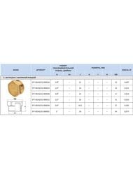 Заглушка STOUT 3/8"Н, латунь, арт.SFT-0024-000038