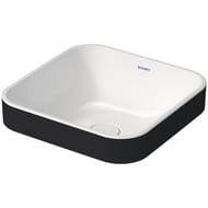 Раковина DURAVIT HAPPY D.2 PLUS 400х400 антигрязевое покрытие WG, белый/антрацит мат.23594061001