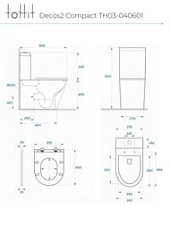 ������-������� toHit Decos2 Compact �������, ���������, ������������, ������� � �����������, �����, 650x375x830, TH03-040601