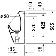 Писсуар Duravit No.1 305х290мм, с креплением, белый 2819300000
