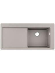 Мойка из гранита Hansgrohe S51 43314380 (1050х500) врезная, отвер.под смес., серый бетон — миниатюра 1