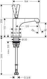 ���� Axor Citterio E 36105250 ��� ��������, ����� 135��, ��� ������� �������, ����.������