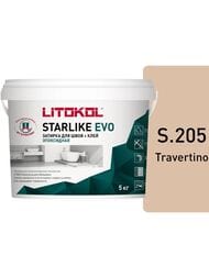 Затирка эпоксидная LITOKOL STARLIKE EVO S.205 TRAVERTINO бежевая, 5 кг