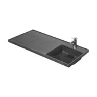Раковина Aquaton Лондри 105 1A72223KLH21R 1050x500x150 д/стир.маш., литой мрамор, правая, графит