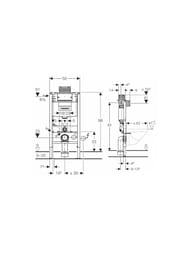 GEBERIT Duofix Omega Инсталляция для подвесного унитаза,фронт/гориз. упр.(высота 98см) 111.030.00.1