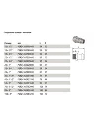 Соединение прямое с ниппелем IBP BPress Inox 18х3/4"Н PS4243G0180600 — изображение 2