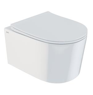 Унитаз подвесной IDDIS Stone 490х370х340 безободковый, с сиденьем микролифт STORDSEi25/STORNSEi25