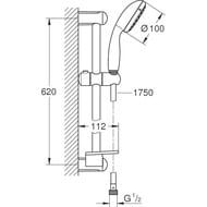 Набор смесителей Grohe Eurosmart Cosmopolitan для раковины, ванны, с душ. гарнитуром, хром 1000179