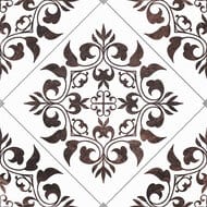 Керамогранитная плитка DECOCER SIENA MER (200х200) орнамент, белая (кв.м.) — миниатюра 1