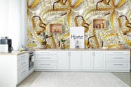 Панно Marburg Smart Art 46715 (1,59х2,70) цветы, желтое (рул.)