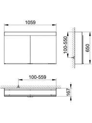 �������-���� Keuco Edition 400 1060�650�167 ���������, ���������, �������, ����������� 21522171301