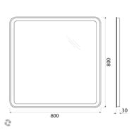 Зеркало BelBagno (800x30x800) с подсветкой и кнопочным выключателем SPC-MAR-800-800-LED-BTN