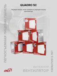 ���������� ERA QUADRO D125 ���������, 140 �3/�, 36 ��, ���.������, �����, QUADRO 5C