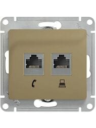  Systeme Electric Glossa   RJ45 + RJ45 .5E   GSL000485KK