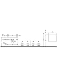 ����� ��� �������� Duravit DuraStyle (500�398�368) ���������, 1 ����, ������ ������� DS630304949