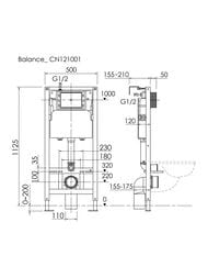 ����������� �eramicanova Balance 500�1125 � ������� ����� Circle,�����������,������ ���. CN121001MB