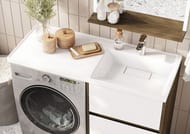 Тумба под раковину AQUATON Лондри 60 1A2669K2LHDY0  570x496x882 для стиральн.машины,дуб кантри/белый (1A266901LHDY0+1A274801LH010)