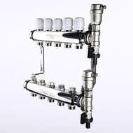 Коллекторная группа VALTEC  3 выхода, 1"х3/4" без расходомеров, нержавеющая сталь VTc.588.EMNX.0603