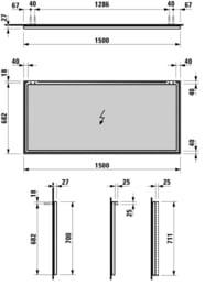������� LAUFEN Frame25 4.4740.9.900.144.1 (1500�700�20) ����������� ����