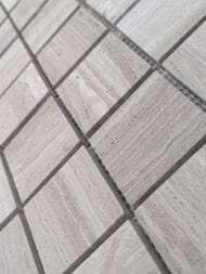 Мозаика из натурального камня LeeDo Pietrine 7 Travertino Silver POL 48х48 (305х305х7) серая (шт) — изображение 2