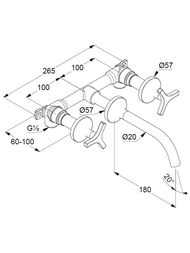 ��������� KLUDI Nova Fonte Deco ��� ����������� ������������, 3 �����., ����� 180��, ���� 201440539