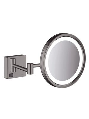 Зеркало косметическое Hansgrohe AddStoris 41790340 с подсветкой, 3-х кратное увеличение, черн. хром