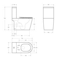������-�������� BelBagno TRE-TOR 360�790�700 TORNADO, � �������� soft close, ����� BB673CP-MN-TOR/SC