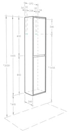 ����-������� AQUATON ���� ����� 1A248103LQX60 370�260�1600 2 ������, ��� ������/������