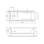 Каркас для ванны AM.PM Gem (1500х700) в комплекте с монтажным набором W90A-150-070W-R