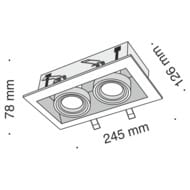 ������������ ���������� Maytoni Metal Modern (����� ������) DL008-2-02-S, IP20, ������