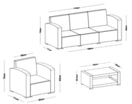   RATTAN PREMIUM 4 (1417175), 2  +2   + 1 , 