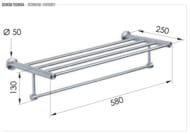 Полка 60 см Remer Minimal INOX Mi70INOXCR, нержавеющая сталь матовая — изображение 2
