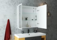 Зеркало-шкаф Континент Allure 800х800 подсветка, розетка, датчик движения