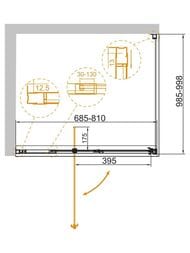 ������� ������ CEZARES SLIDER (700-800�1000�1950) ������ ����������/������� ���� AH-1-100-70/80-C-Cr