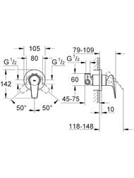 ��������� Grohe BauFlow 29046000 ��� ���� ������������, � �������. ��������, ����