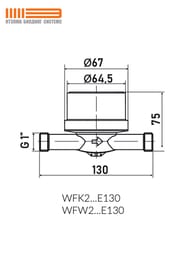 ������� Itelma ��� �������� ���� DN20 L=130, 2,5�3/�, ��� ��������, WFK20.E130-0-R-L-0-IP54