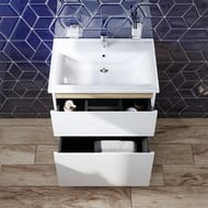 Тумба под раковину AM.PM X-Joy (650х850х450) напольная, 2 ящика, белый глянец M85AFSX0652WG