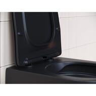 %Унитаз подвесной Ceramicanova Play 370х490х340 безободковый, сиденье, крепеж, черный CN3001MB