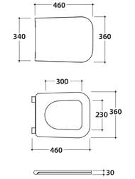 Сиденье для унитаза Globo Stone ST022BI/cr 460х360х30 с микролифтом, белый глянец, петли хром — изображение 5