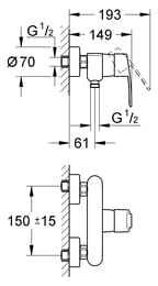 ������!��������� Grohe EuroStyle 33590002 ��� ����, ������������, ���������, ����