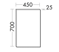 Зеркало Burgbad Rocio 450х700 прямоугольное, рамка алюминий SIKC045
