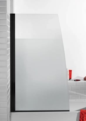 Шторка на ванну Jacob Delafon Serenity (800х1450) стекло матовое, профиль черный E4933-BL