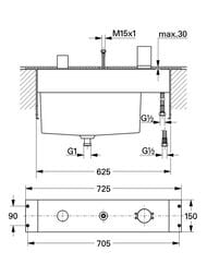 ������������ ����� ��������� �� ���� ����� Grohe 33341000 �� 3 ���������