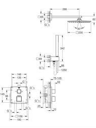 ������� ������� Grohe Grohtherm Cube 34741000 ���������, ������� ��� 230, �����, ���������, �����