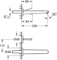 ��������� Grohe EuroDis� 19969000 ��� ����������� �� ��� ���������, ������������, ������� �����