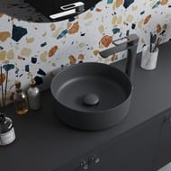 Выпуск для умывальника IDDIS Optima Home без перелива, серый матовый, OPHGM00i88