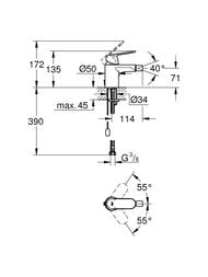 ��������� Grohe EuroSmart Cosmopolitan 32840000 ��� ���� ������������, S-Size, �������, ����