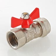 Кран шаровый 16х1/2''В VALTEC BASE под обжим, красная бабочка VT.342.N.1604